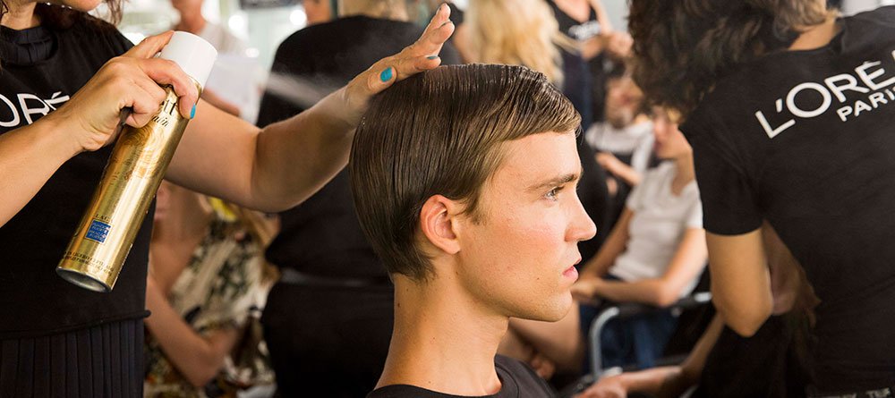 pelo efecto mojado hombre