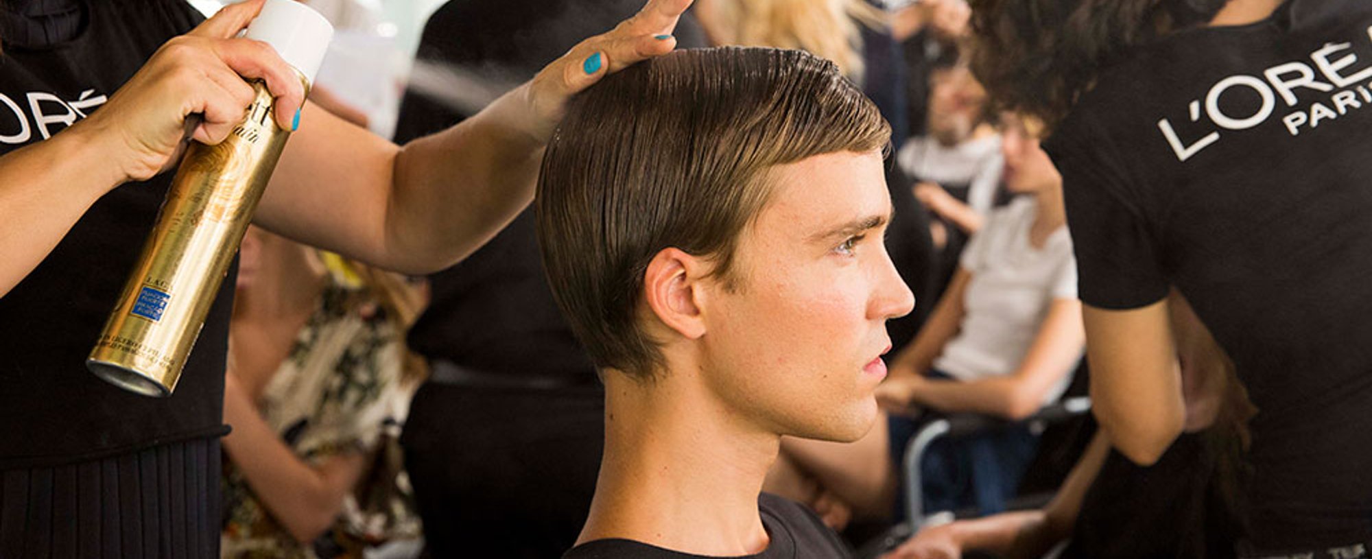 pelo efecto mojado hombre