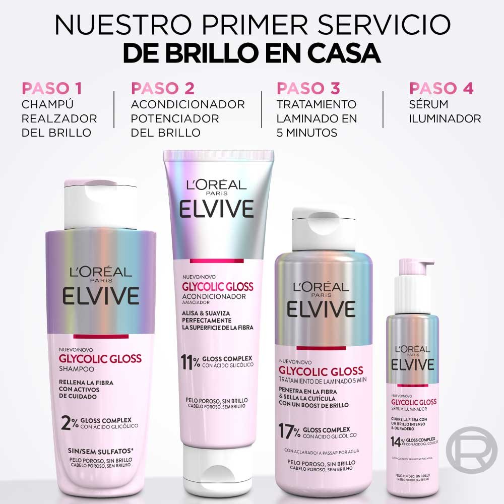 Elvive Glycolic Gloss Sérum Iluminador para el Cabello L