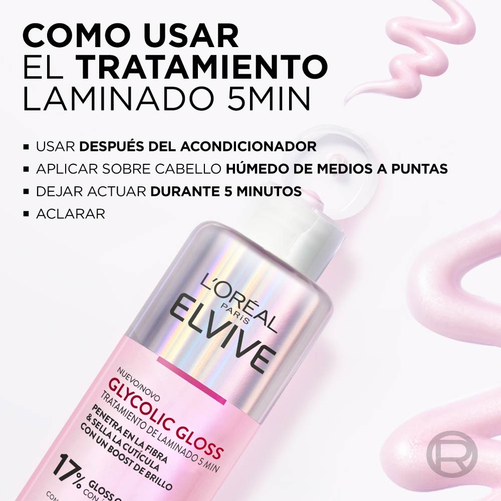 Elvive Glycolic Gloss Tratamiento Laminado Capilar L