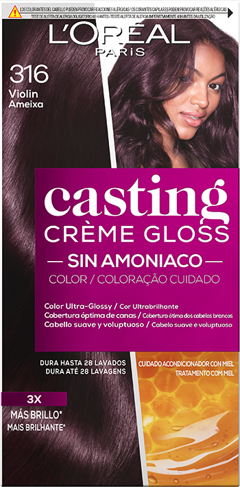 Mira lento junto a Casting Crème Gloss Baño de Color 316 Violín | L'Oréal Paris