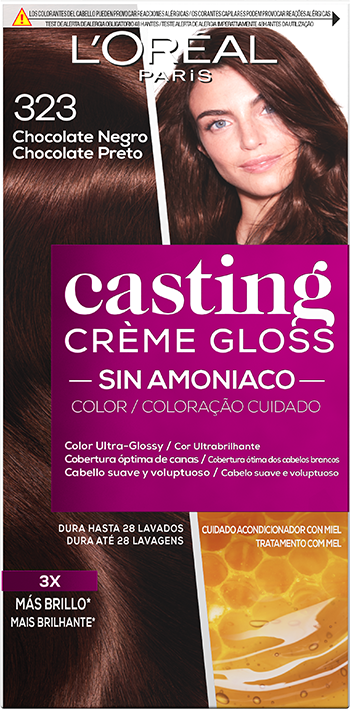 Quagga Divertidísimo avaro Casting Crème Gloss Coloración Baño de Color 323 Chocolate Negro | L'Oréal  Paris