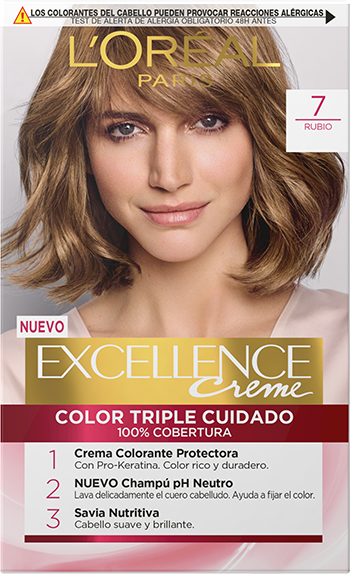 Excellence Coloración Tinte Permanente Crème 7 Rubio L'Oréal Paris
