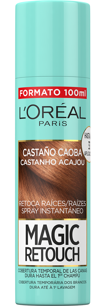 Magic Coloración Spray Retocarraices Castaño Caoba 100ml | L'Oréal Paris