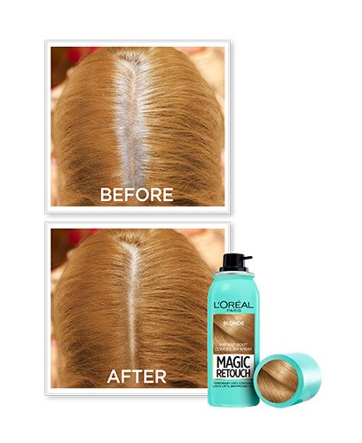 ANTESDESPUES COLORACION Rubio MAGIC RETOUCH SPRAY LOREAL PARIS