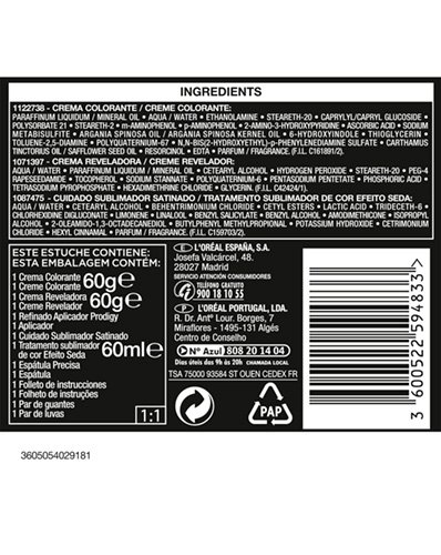 L Oreal Paris Hair Prodigy Sienna Casta O Chocolate Helado 000 3600522594833 IngredientList