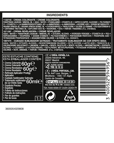 L Oreal Paris Hair Prodigy Camel Rubio Beige 000 3600522594956 IngredientList