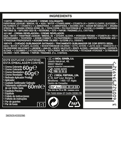 L Oreal Paris Hair Prodigy Duna Rubio Claro 000 3600522594932 IngredientList