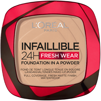 L'Oréal París Infalible 24H Polvos compactos mate de larga duración tono  130 True Beige para pieles medias
