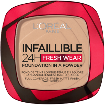 L'Oréal París Infalible 24H Polvos compactos mate de larga duración tono 130 True Beige para pieles medias L'Oréal París Infalible 24H Polvos compactos mate de larga duración tono 130 True Beige para pieles medias