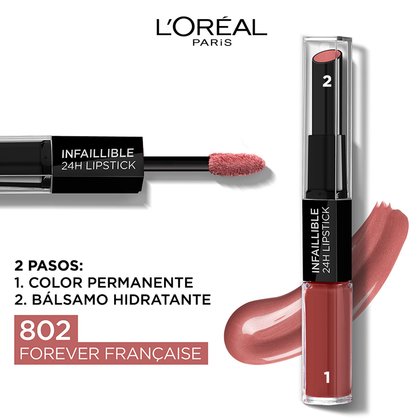 Infalible 24H Barra De Labios 802 Forever Francaise Carousel 02