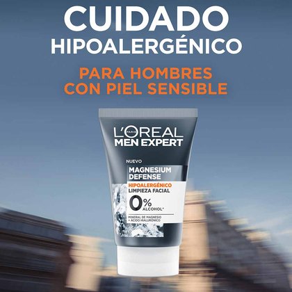 Gel Limpiador Hipoalergénico para hombres Magnesium Defense Cuidado Hipoalergénico