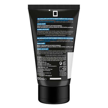 Loreal Men Expert Pure Carbon Gel Exfoliante Anti Puntos Negros Back