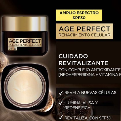 LOREAL ESPANA CREMA AGE PERFECT RENACIMIENTO CELULAR Beneficios cuidado revitalizante