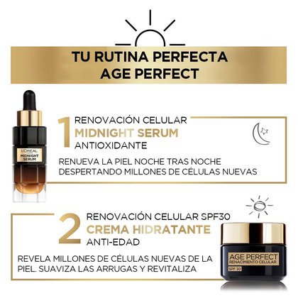 LOREAL ESPANA CREMA AGE PERFECT RENACIMIENTO CELULAR RUTINA PERFECTA AGE PERFECT