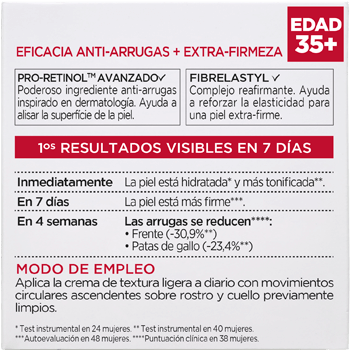 Visual Parte Trasera Cuidado Facial Crema De Dia Textura Ligera Revitalift